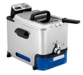 Tefal Oleoclean Pro, 3.5L Oil Capacity, Patented Filtration System, Easy to Clean, 1.2 kg of Food, 6 Portions, 2300W, Stainless Steel with Removable Blue Oil Box - FR804040