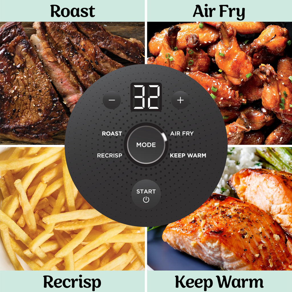 Ninja CRISPi Portable Air Fryer, 3.8L, 4-in-1: Air Fry, Roast, Keep Warm, Recrisp, Space Saving Compact Design, 2x Removable Glass Containers & Lids, 1700W, Sage FN101UKSG